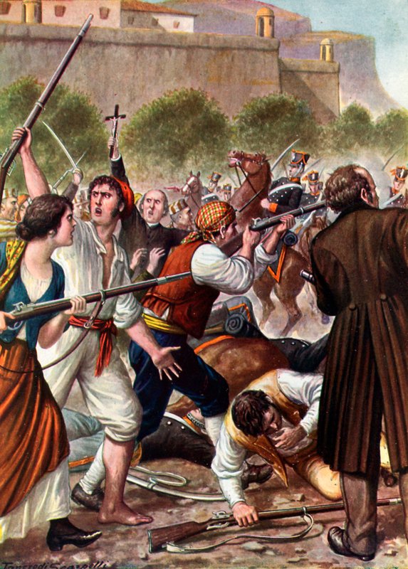 Palermo Insurrection of 1820 by Tancredi Scarpelli