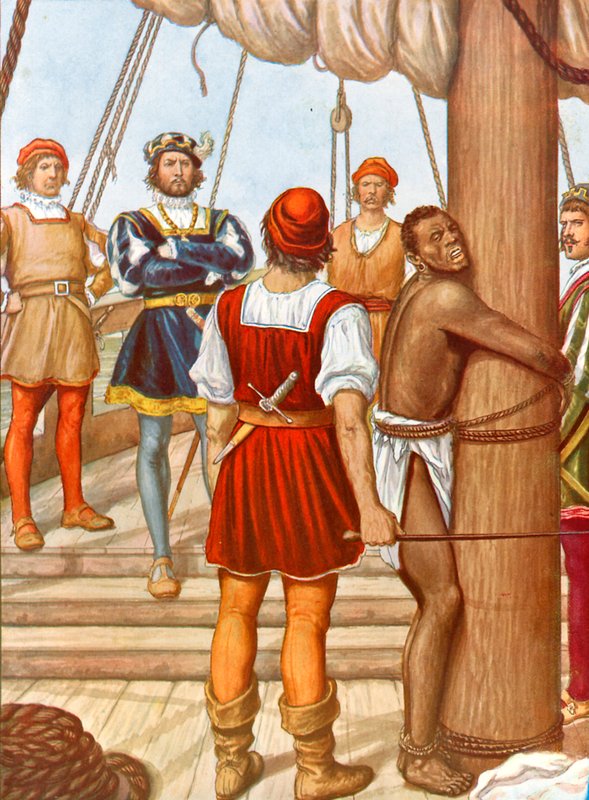 Vasco de Gama Whipping a Traitor by Tancredi Scarpelli