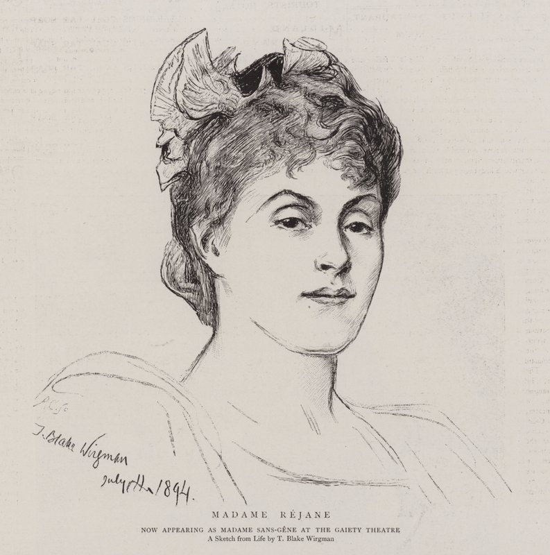 Madame Rejane by Theodore Blake Wirgman