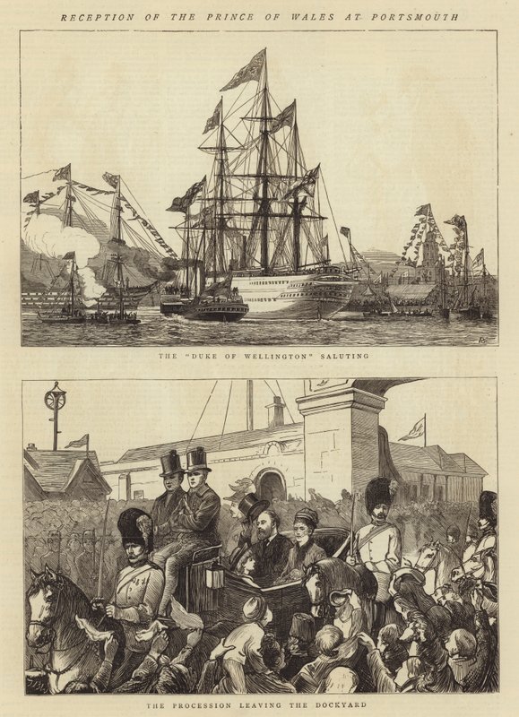 Reception of the Prince of Wales at Portsmouth by Theodore Blake Wirgman