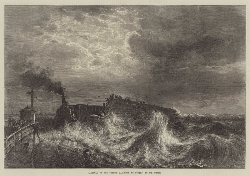 Arrival of the French Mail-Boat at Dover by Theodore Weber