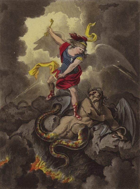 Satan chained by Theodore (after) Lane
