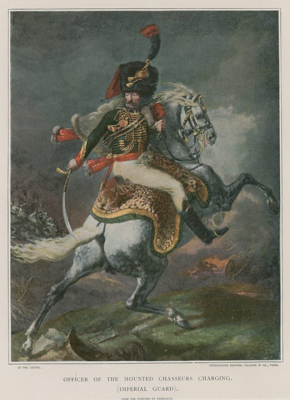 Officer of the Mounted Chasseurs Charging by Theodore Gericault