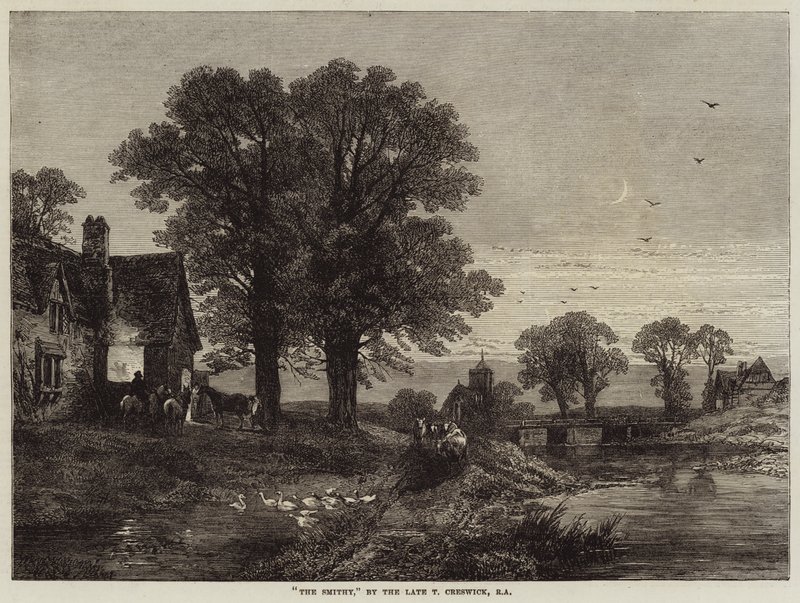 The Smithy by Thomas Creswick