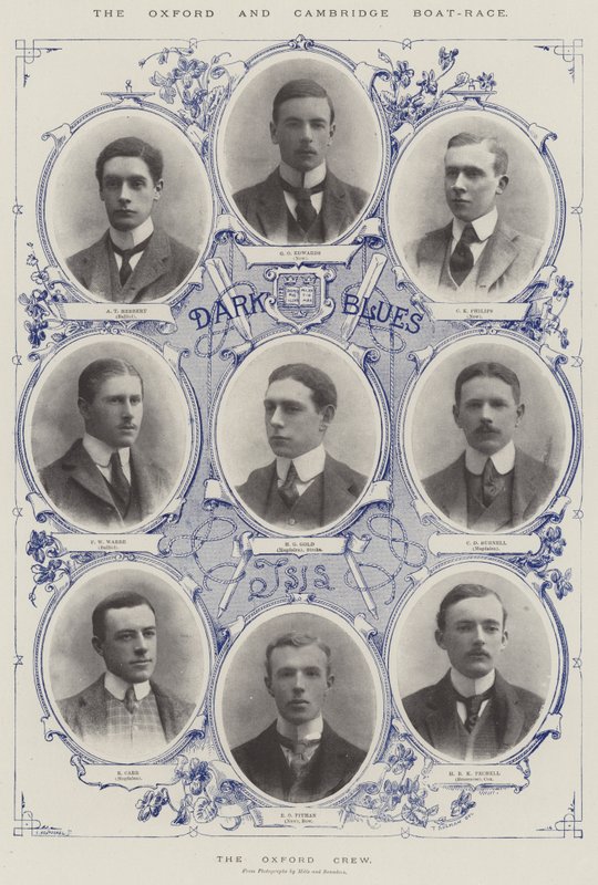 The Oxford and Cambridge Boat-Race, the Oxford Crew by Thomas Sulman