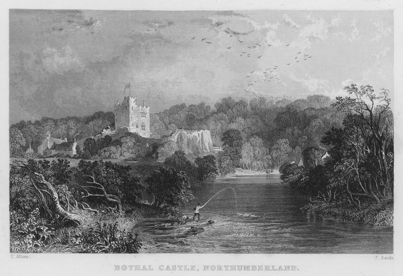 Bothal Castle, Northumberland by Thomas (after) Allom