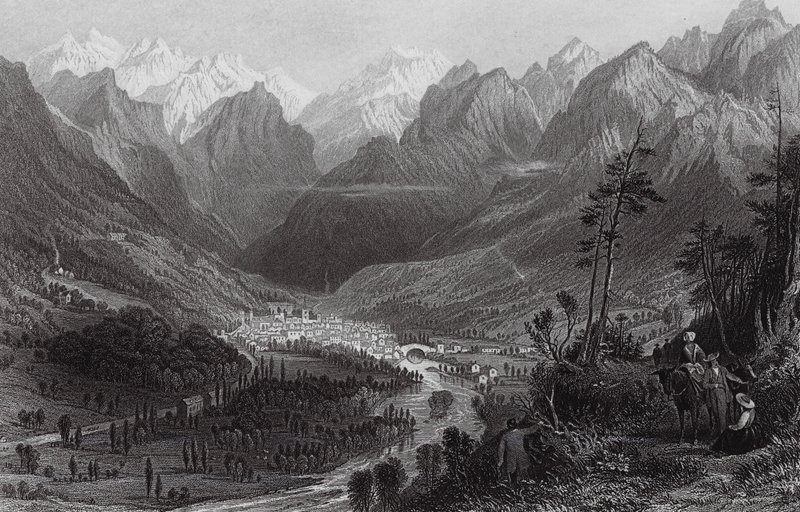 Cauterets, in the Pyrenees by Thomas (after) Allom