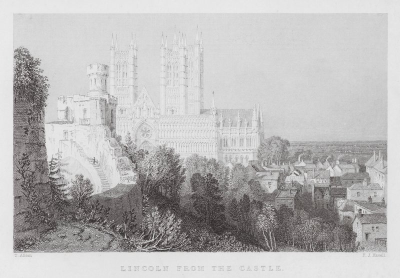 Lincoln from the Castle by Thomas (after) Allom
