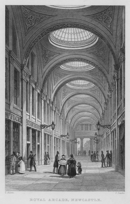 Royal Arcade, Newcastle by Thomas (after) Allom