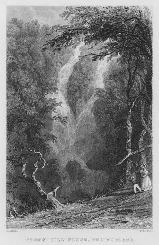 Stock-Gill Force, Westmorland by Thomas (after) Allom