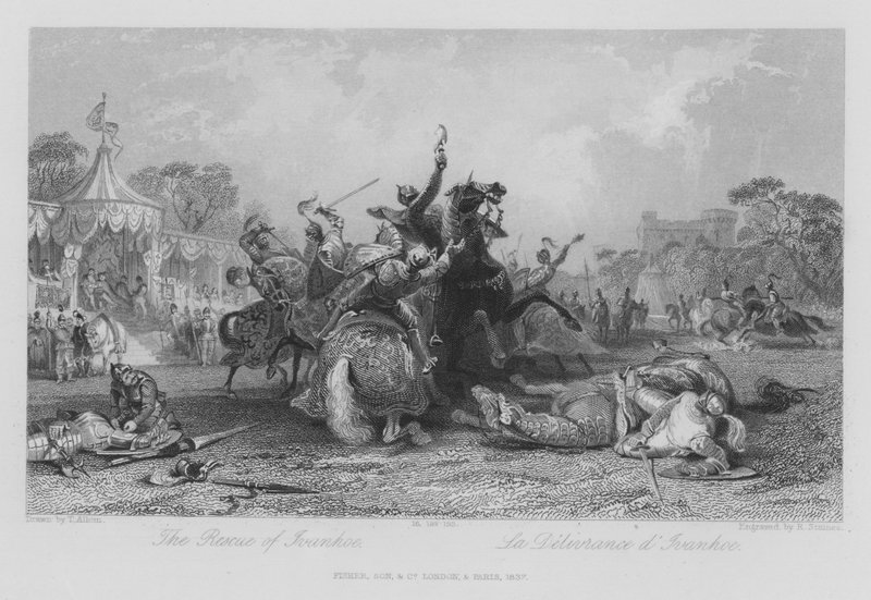 The Rescue of Ivanhoe by Thomas (after) Allom