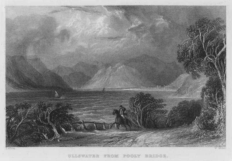 Ullswater from Pooly Bridge by Thomas (after) Allom