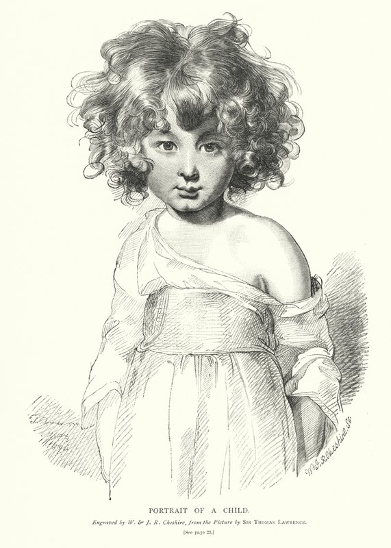 Portrait of a child by Thomas (after) Lawrence