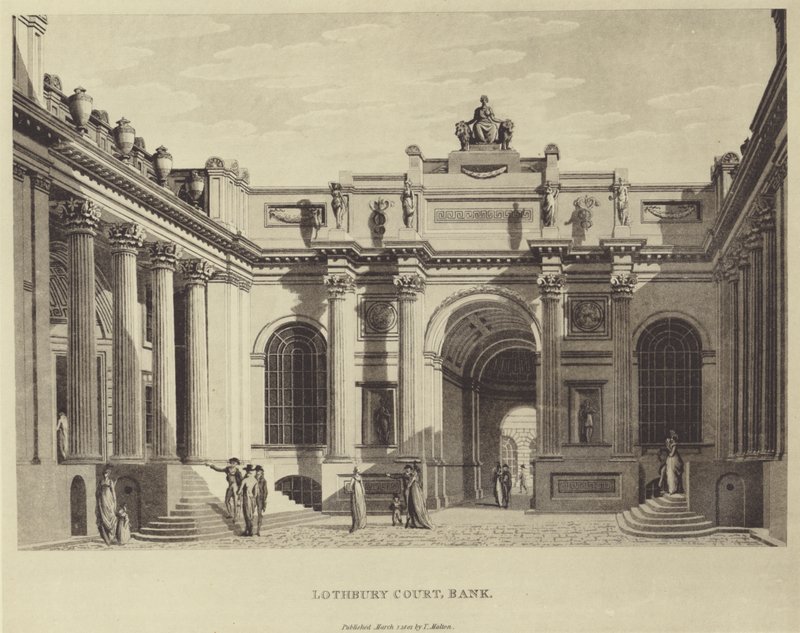 Lothbury Court, Bank of England by Thomas (after) Malton