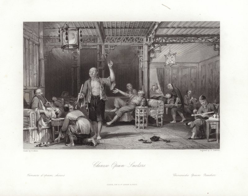 Chinese Opium Smokers by Thomas Allom