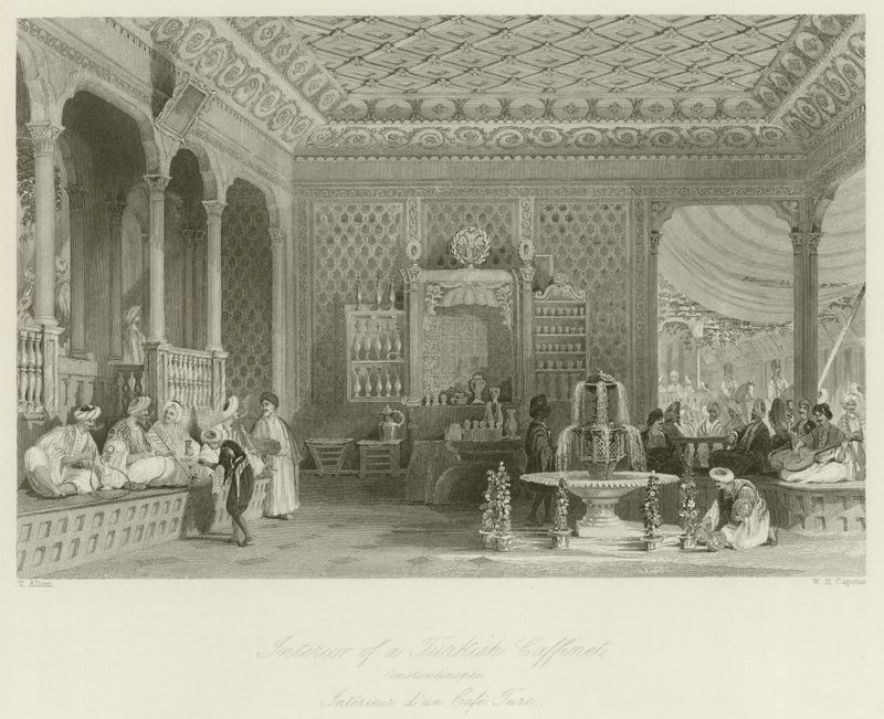 Interior of a Turkish Caffinet by Thomas Allom