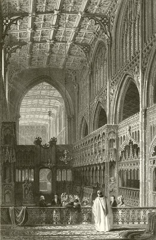 Interior of the Collegiate Church, Manchester by Thomas Allom