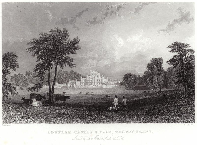 Lowther Castle and Park in Westmorland by Thomas Allom