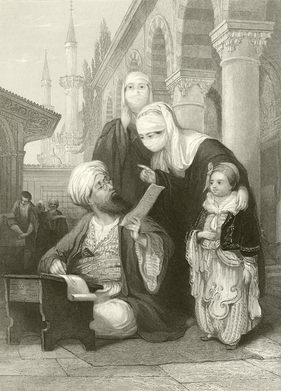 The Turkish Letter Writer by Thomas Allom