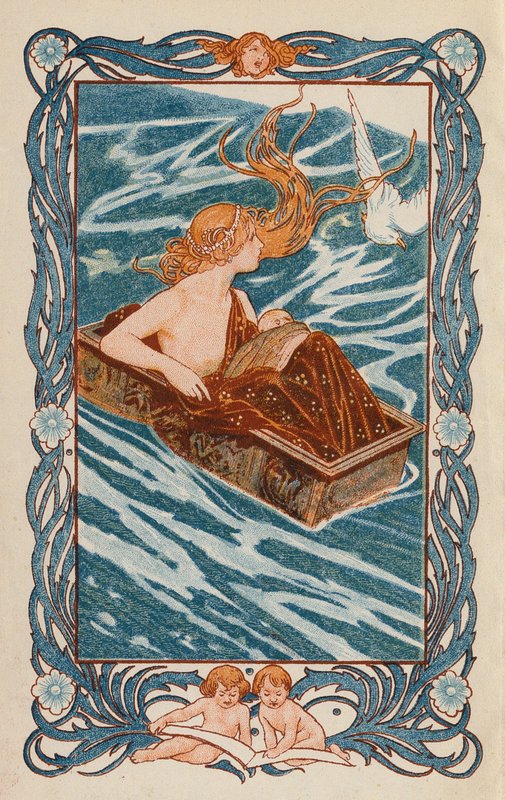 Danae and Perseus by Thomas Heath Robinson