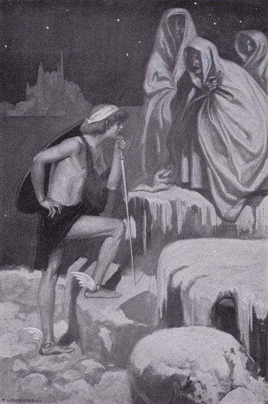 Perseus stepped close to them by Thomas Heath Robinson