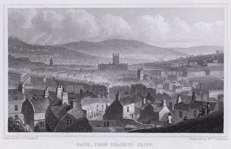 Bath, from Beachen Cliff by Thomas Hosmer Shepherd