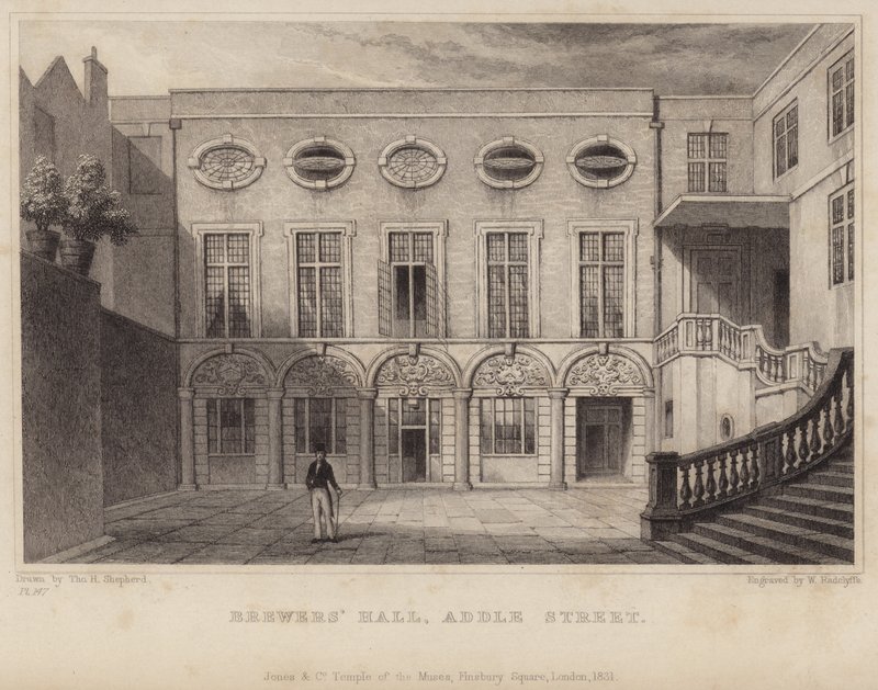 Brewers Hall in Addle Street by Thomas Hosmer Shepherd