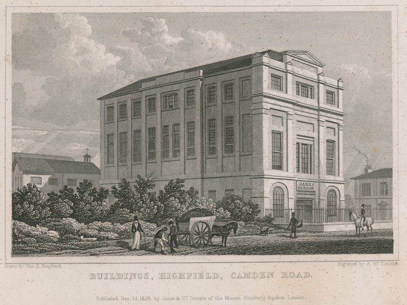 Buildings in Highfield on Camden Road by Thomas Hosmer Shepherd