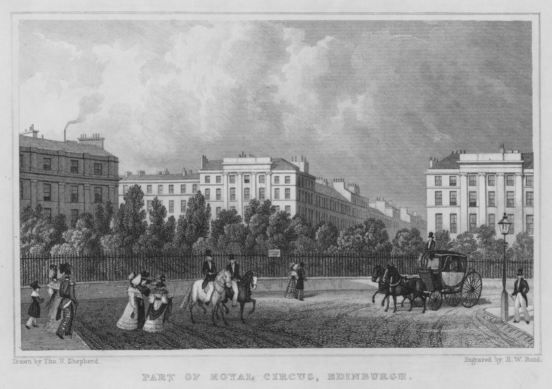 Part of Royal Circus, Edinburgh by Thomas Hosmer Shepherd
