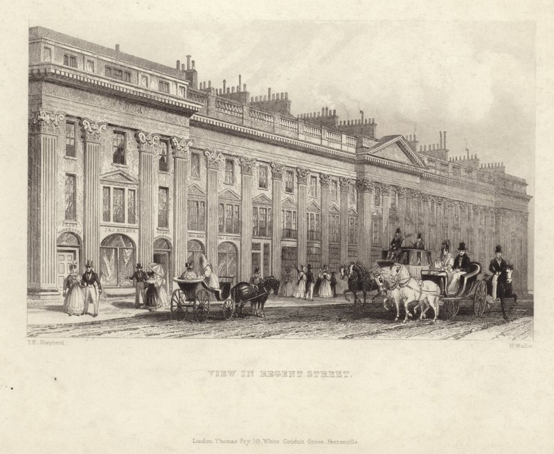 Regent Street by Thomas Hosmer Shepherd