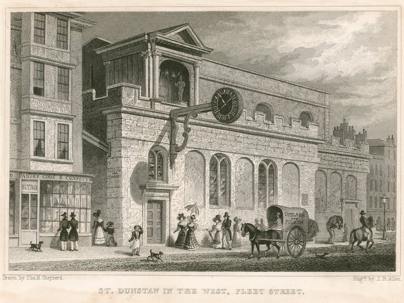 St Dunstan in the West by Thomas Hosmer Shepherd