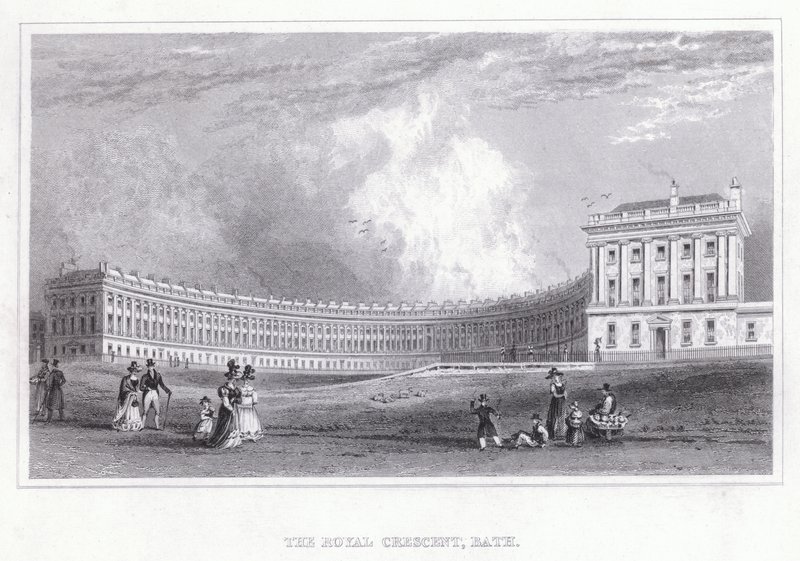 The Royal Crescent, Bath by Thomas Hosmer Shepherd