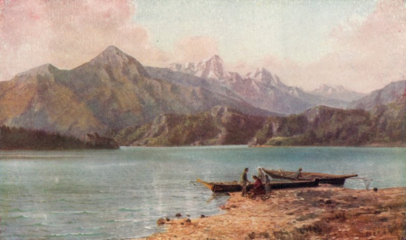 The Cascade Mountains (color lithograph) by Thomas Mower Martin