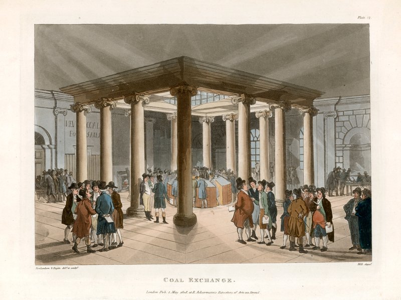 Coal Exchange by Thomas Rowlandson