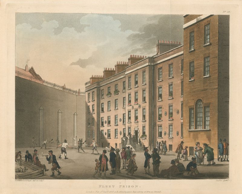 Fleet Prison, 1808 by Thomas Rowlandson