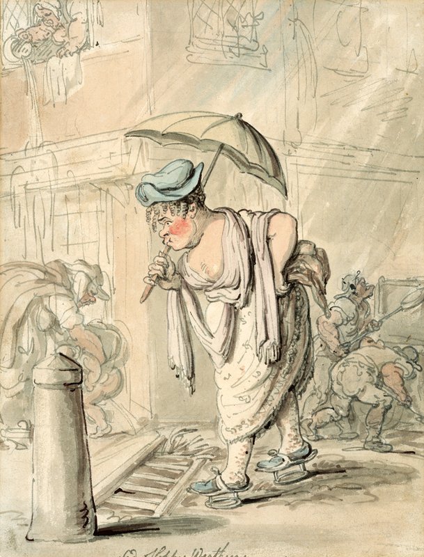 Sad Sloppy Weather by Thomas Rowlandson