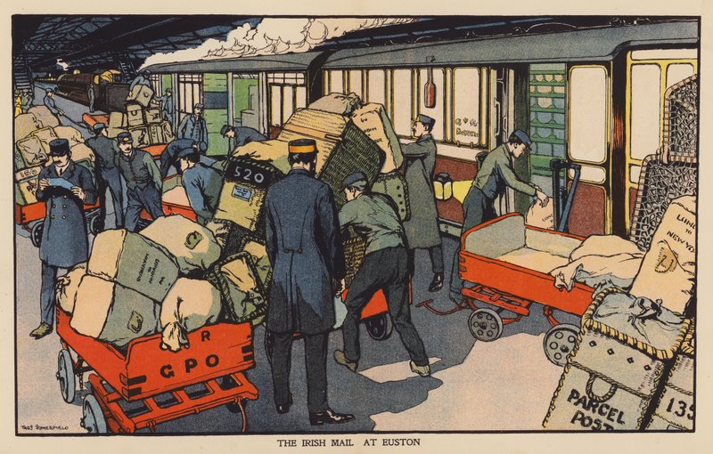 The Irish Mail at Euston by Thomas Somerfield