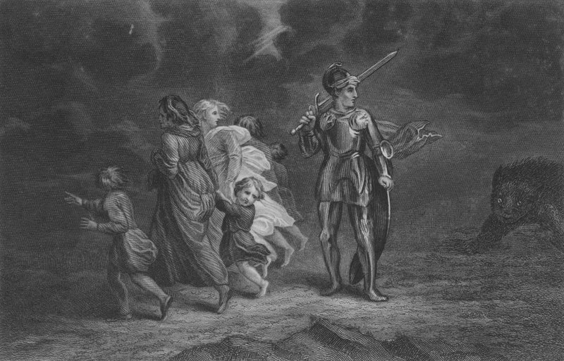 Great-heart Stands to Receive the Fiend by Thomas Stothard
