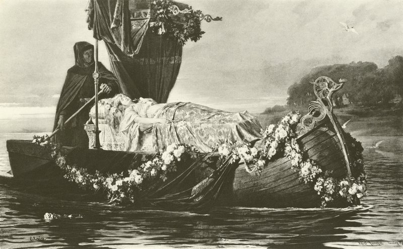 Elaine (engraving) by Toby Edward Rosenthal