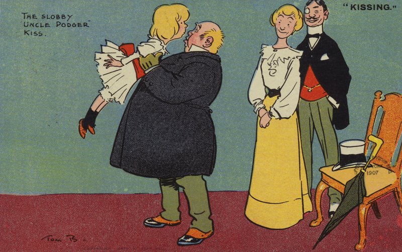 Kissing, The Slobby Uncle Podger Kiss by Tom Browne