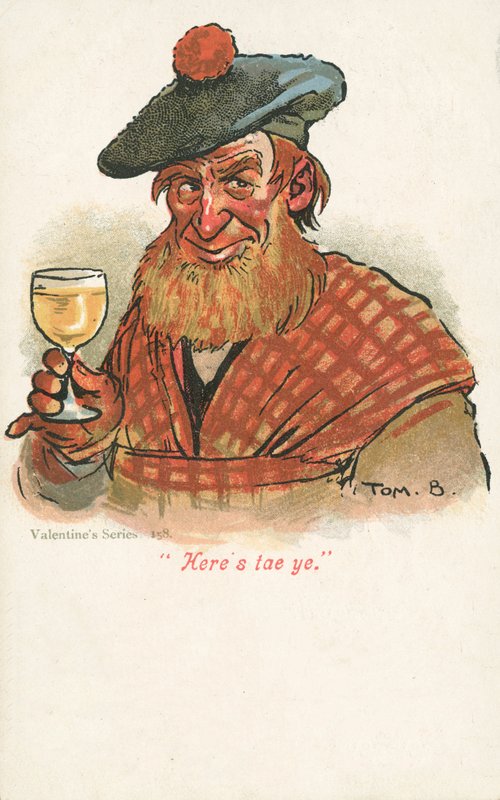 Scotsman Raising a Glass by Tom Browne