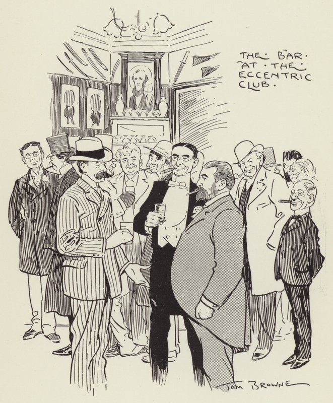 The Bar at the Eccentric Club by Tom Browne