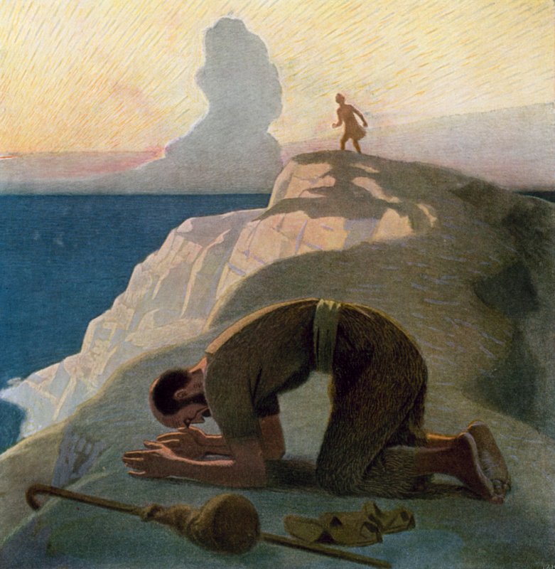 Elijah praying for rain by Unbekannt Unbekannt