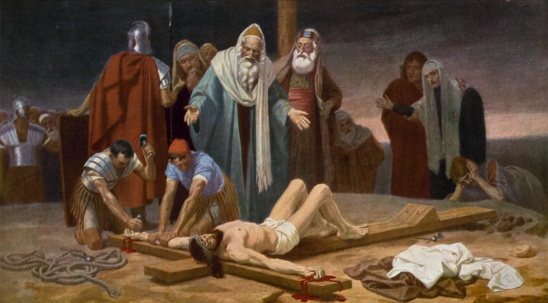 Jesus is Nailed to the Cross by Unbekannt Unbekannt
