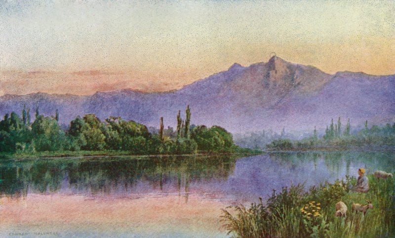 Sunset on the Jhelum, Above Srinagar by Unbekannt Unbekannt