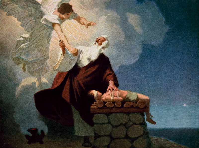 The Angel Intervening to Stop Abraham Sacrificing His Son Isaac by Unbekannt Unbekannt