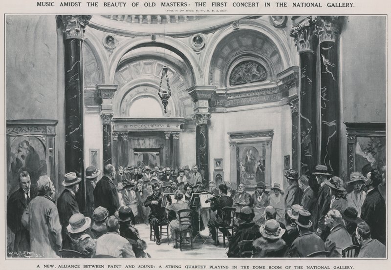 The First Concert in the National Gallery by W.R.S. Stott