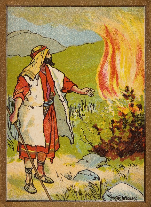 Moses and the Burning Bush by W.S. Stacey