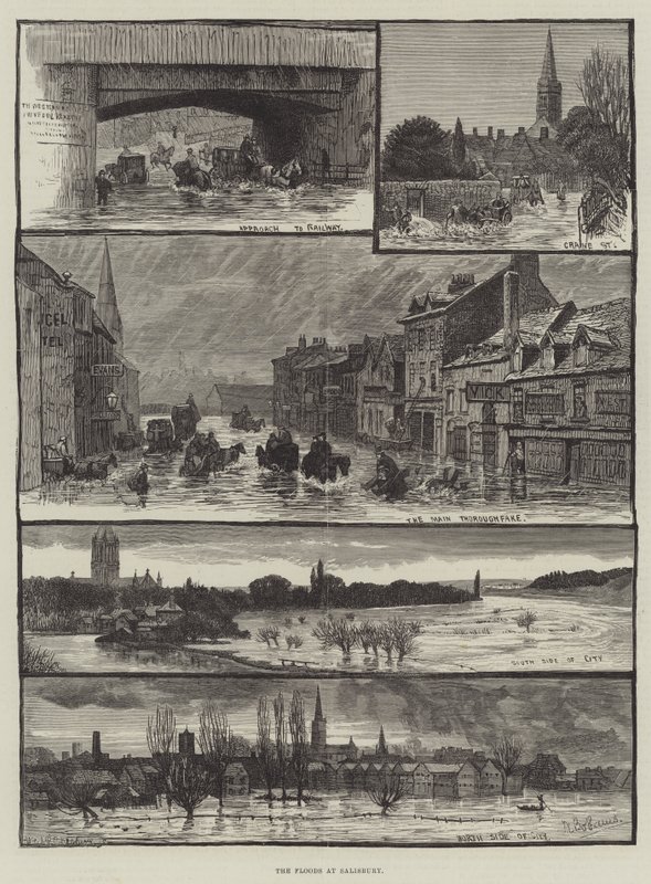 The Floods at Salisbury by Walter Bothams