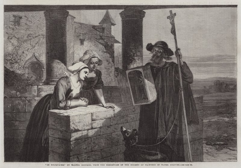 Le Reliquaire, from the Exhibition of the Society of Painters in Water Colours by Walter Goodall